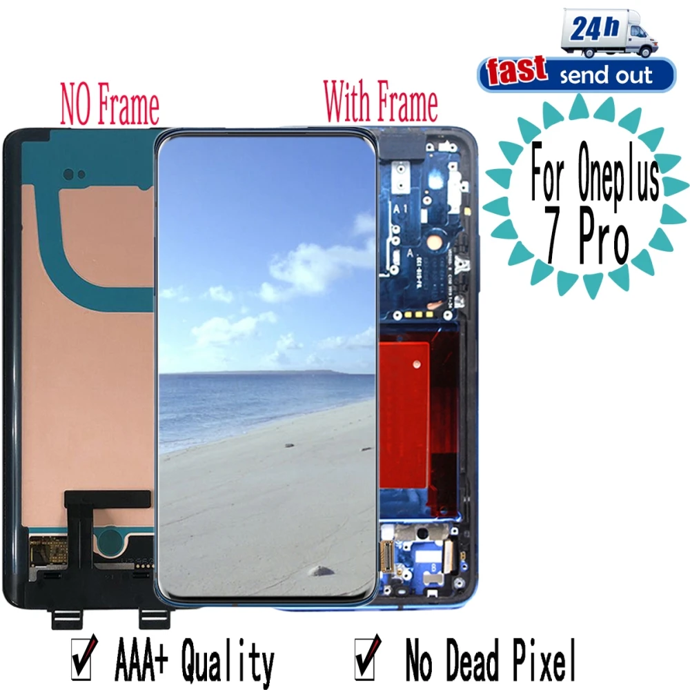 6.67'' 1+7Pro AMOLED LCD For Oneplus 7 Pro LCD Display Touch Screen Digitizer Assembly Replacement For Oneplus7Pro
6.67'' 1+7Pro AMOLED LCD For Oneplus 7 Pro LCD Display Touch Screen Digitizer Assembly Replacement For Oneplus7Pro