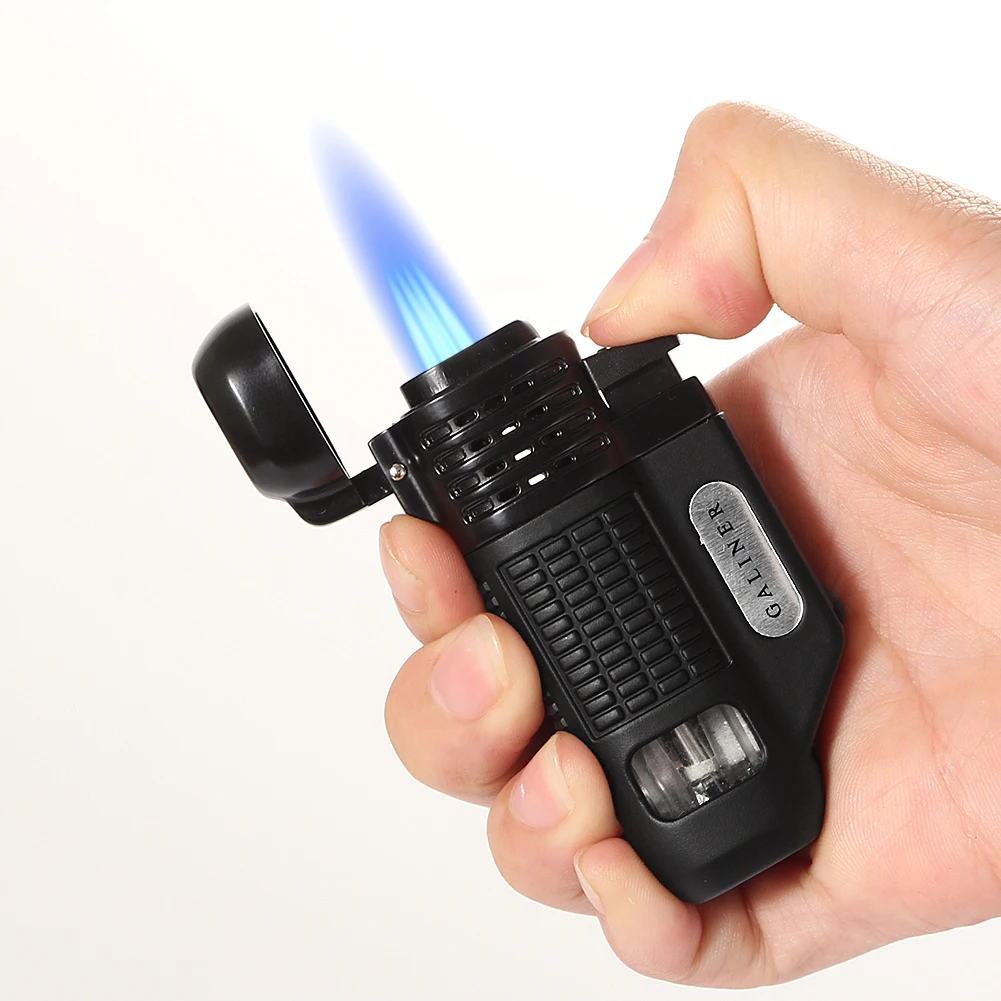 GALINER New Torch Lighter With Punch Cutter Knife Luxury Home Accessories Butane Gas Windproof Cigar Lighter Professional
GALINER New Torch Lighter With Punch Cutter Knife Luxury Home Accessories Butane Gas Windproof Cigar Lighter Professional