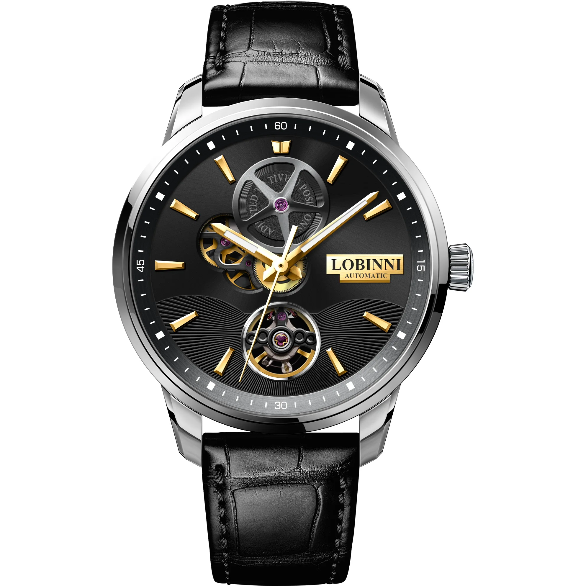 LOBINNI Mens Automatic Watches Male Luxury Watch Waterproof Mechanical Wristwatch Luminous Sapphire Skeleton Dial Leather Strap
LOBINNI Mens Automatic Watches Male Luxury Watch Waterproof Mechanical Wristwatch Luminous Sapphire Skeleton Dial Leather Strap