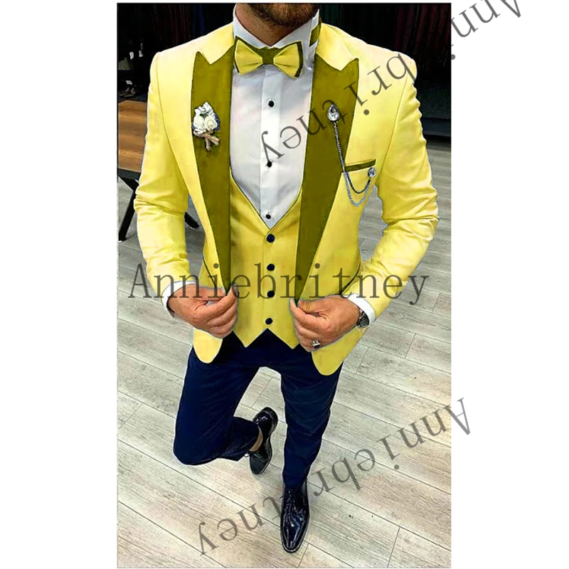 Mens Yellow Suit for Wedding Business Formal Best Man Suit 2021 Custom Made Groom Tuxedo Jacket Vest Pants 3 Pieces Set
Mens Yellow Suit for Wedding Business Formal Best Man Suit 2021 Custom Made Groom Tuxedo Jacket Vest Pants 3 Pieces Set