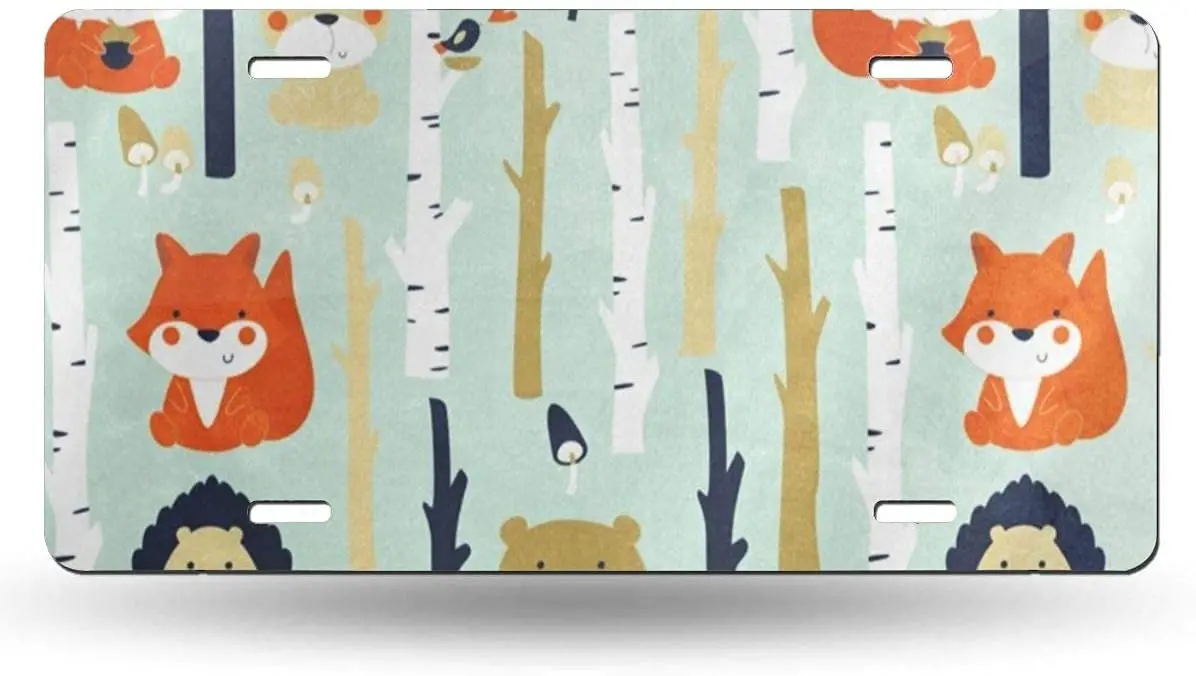 yunsu Forest Background with Cute Animals in Cartoon Style License Plate,car Decor Personalise Tag,Novelty Car Front License
yunsu Forest Background with Cute Animals in Cartoon Style License Plate,car Decor Personalise Tag,Novelty Car Front License