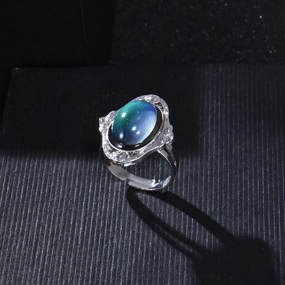 Vintage Mood Ring Changing Color Oval Emotion Feeling Changeable Ring Temperature Control
Vintage Mood Ring Changing Color Oval Emotion Feeling Changeable Ring Temperature Control
