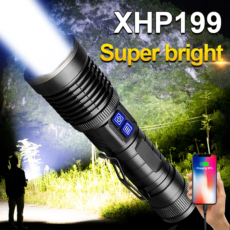 Супер XHP199 мощный светодиодный фонарик самый мощный тактический фонарик 18650 перезаряжаемый светодиодный фонарик XHP90 USB кемпинг фонарь
Супер XHP199 мощный светодиодный фонарик самый мощный тактический фонарик 18650 перезаряжаемый светодиодный фонарик XHP90 USB кемпинг фонарь