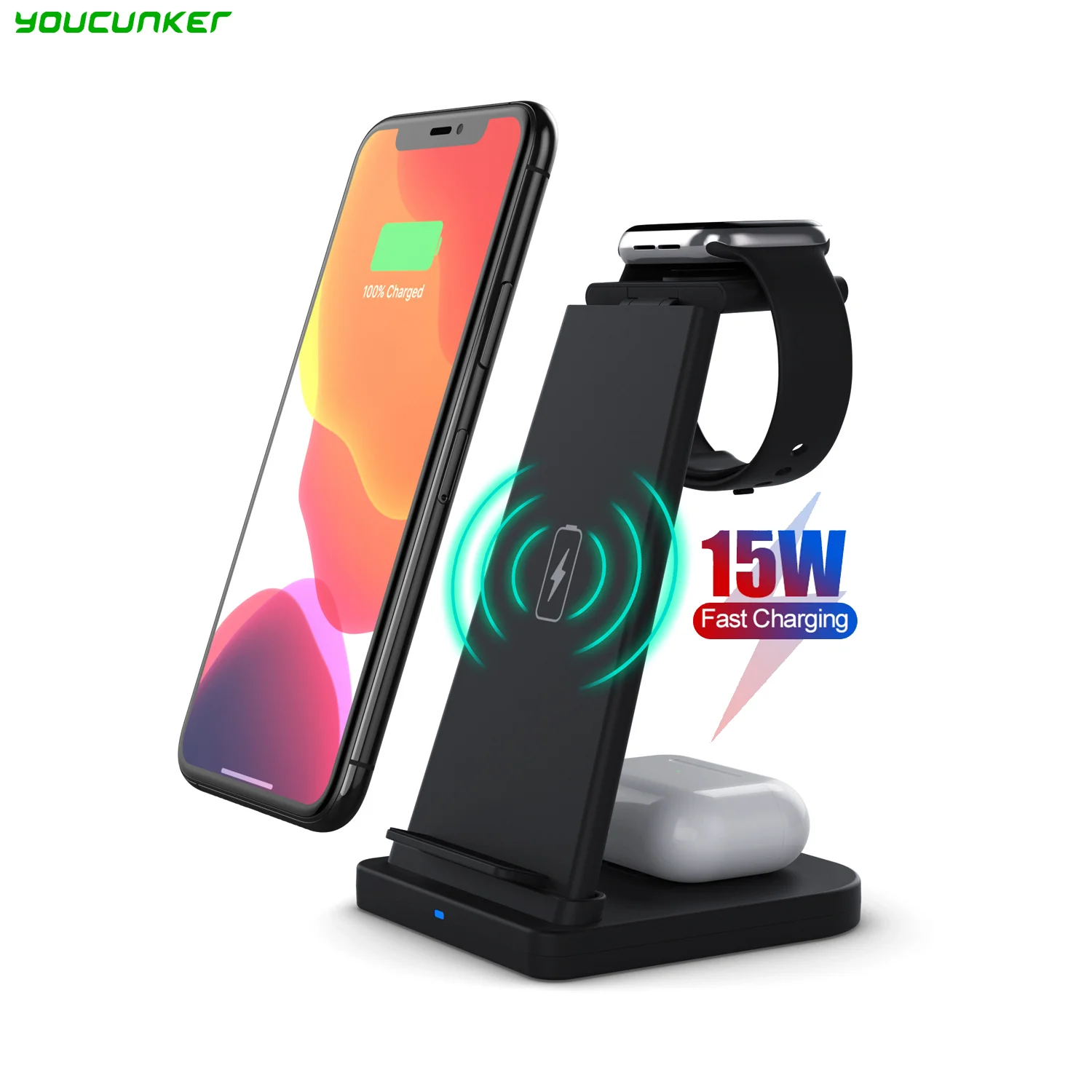 15W Qi 3 In 1 Wireless Charger Station Dock Folding Fast Charge Stand For iPhone 12 11 XS XR X 8 iWatch SE 6 5 4 3 Airpods Pro
15W Qi 3 In 1 Wireless Charger Station Dock Folding Fast Charge Stand For iPhone 12 11 XS XR X 8 iWatch SE 6 5 4 3 Airpods Pro