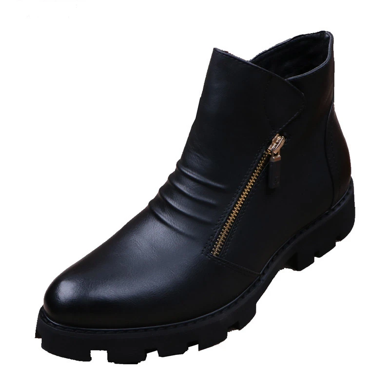 Autumn and Winter New Fashion Pointed Leather Boots Men's British Thick Sole Short Boots Warm Locomotive Boots High Waist Boots
Autumn and Winter New Fashion Pointed Leather Boots Men's British Thick Sole Short Boots Warm Locomotive Boots High Waist Boots