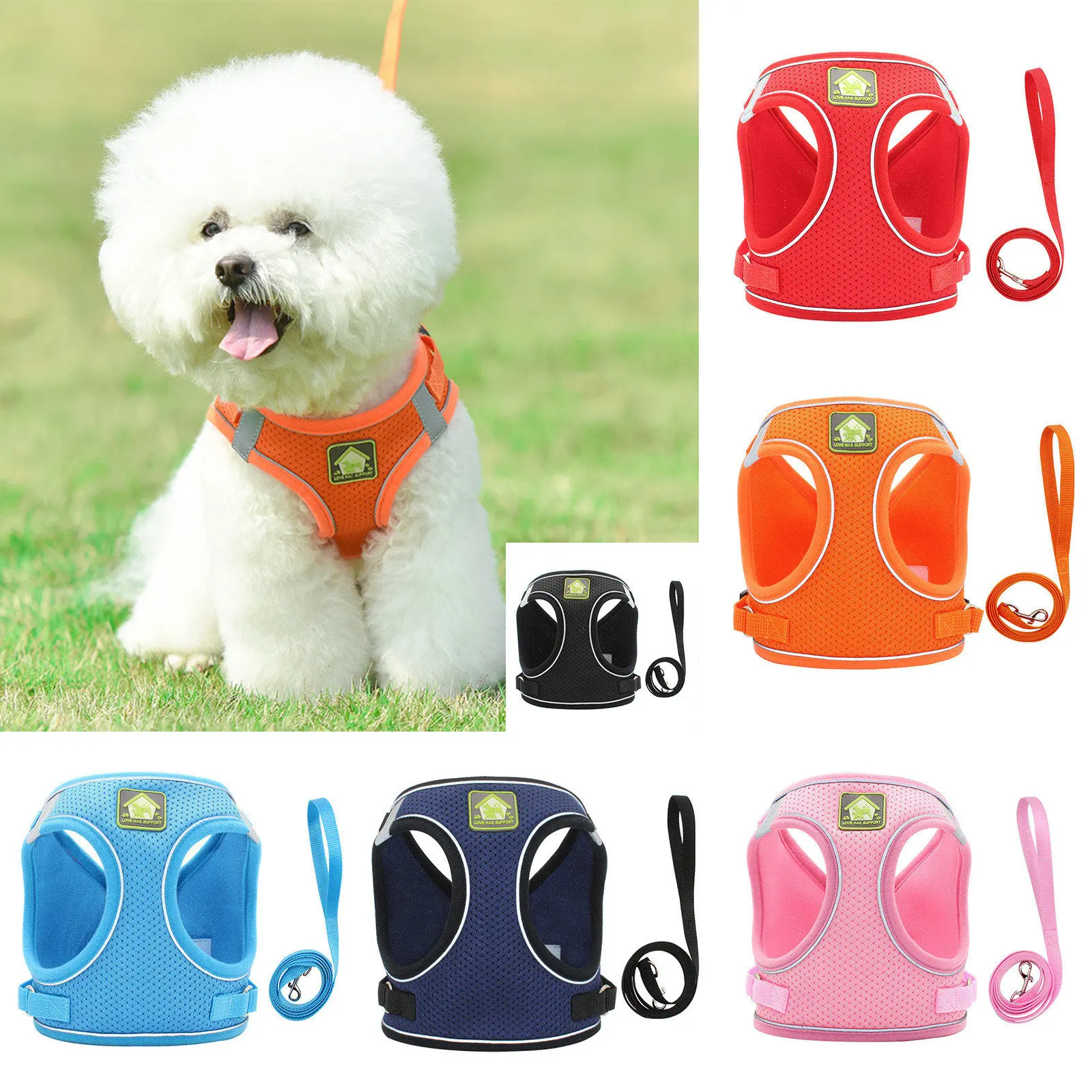 Mesh Small Dog Harness And Leash Set Puppy Cat Vest Harness For Pug Bulldog Cat Dog Harness Vest Dog Accessories Clothes
Mesh Small Dog Harness And Leash Set Puppy Cat Vest Harness For Pug Bulldog Cat Dog Harness Vest Dog Accessories Clothes