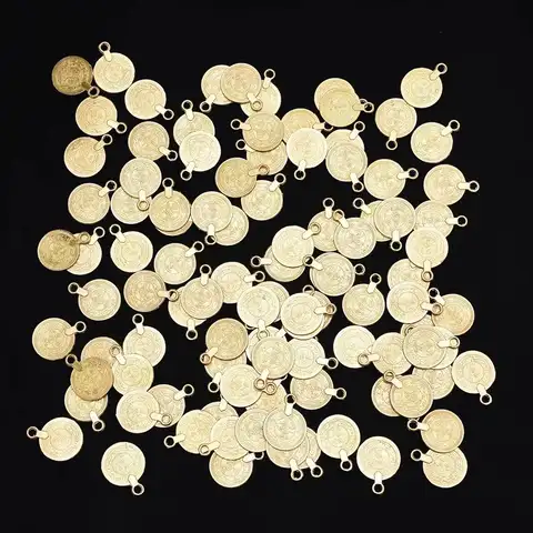 Gypsy Afghan Beach Carving Coin Needlework Charm Jewelry Making Festival Ethnic Turkish India Tribal Antique Necklace Accessorie