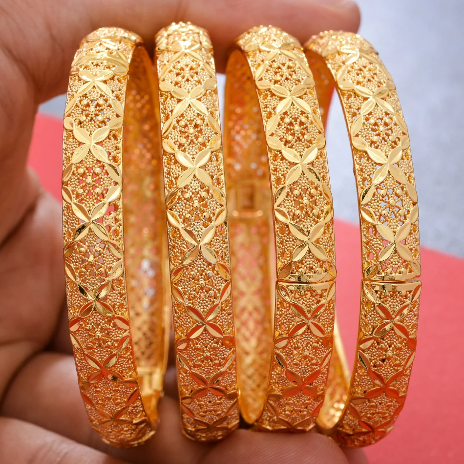 4pcs/Lot Gold Color Bangles For Women Girls Dubai Circle Bangles Jewelry Bracelet Arab African Fashion Metal Bangle
4pcs/Lot Gold Color Bangles For Women Girls Dubai Circle Bangles Jewelry Bracelet Arab African Fashion Metal Bangle