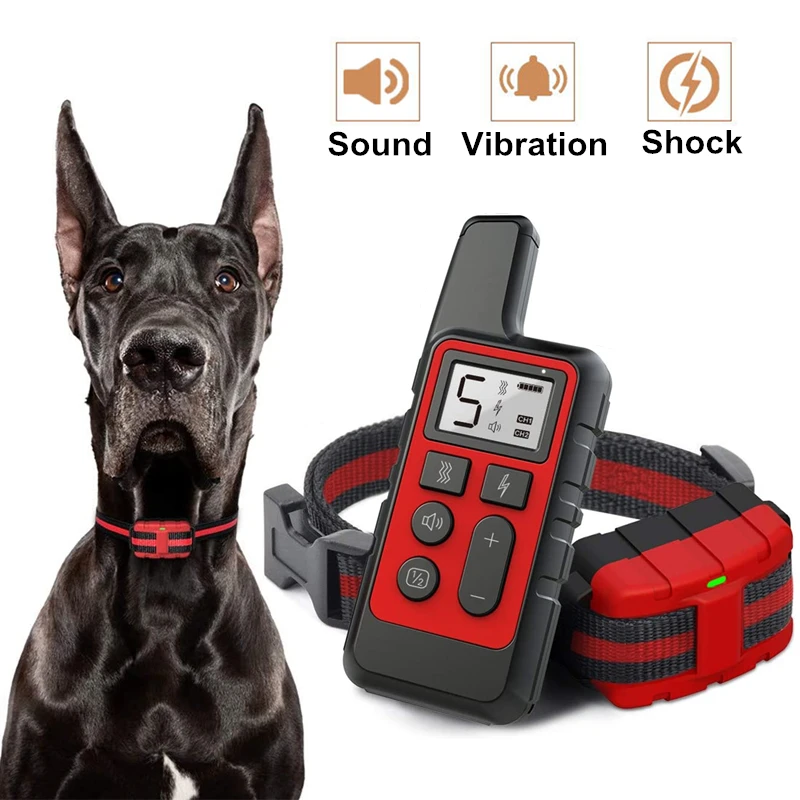 500m Remote Dog Training Collar Rechargeable Electric Shock Sound Anti-Bark Collar Waterproof Training Device for Small Big Dogs
500m Remote Dog Training Collar Rechargeable Electric Shock Sound Anti-Bark Collar Waterproof Training Device for Small Big Dogs