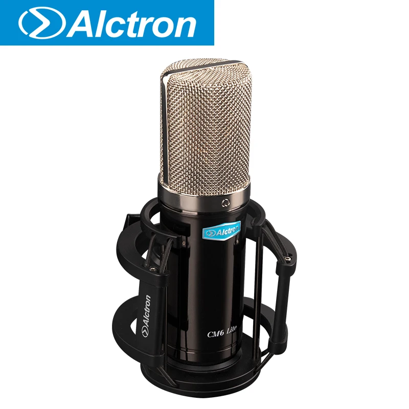 Alctron CM6lite features LED indicator in the mesh, large diaphragm condenser mic, gold plated capsule, specific shock mount
Alctron CM6lite features LED indicator in the mesh, large diaphragm condenser mic, gold plated capsule, specific shock mount