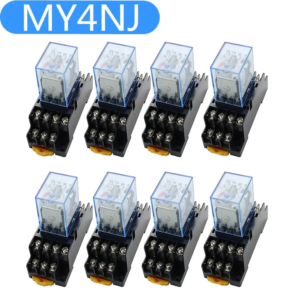 10Sst MY4NJ DC12V AC12V DC24V AC24V Coil 5A 4NO 4NC LED Indicator Power Relay DIN Rail 14 Pin time relay with socket base
10Sst MY4NJ DC12V AC12V DC24V AC24V Coil 5A 4NO 4NC LED Indicator Power Relay DIN Rail 14 Pin time relay with socket base