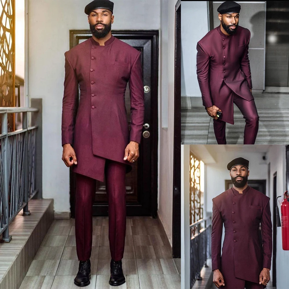 Costume Homme Business Suits Burgundy Color Tailor-Made 2 Pieces Long Coat Pants Formal Prom Wedding Groom Tailored
Costume Homme Business Suits Burgundy Color Tailor-Made 2 Pieces Long Coat Pants Formal Prom Wedding Groom Tailored
