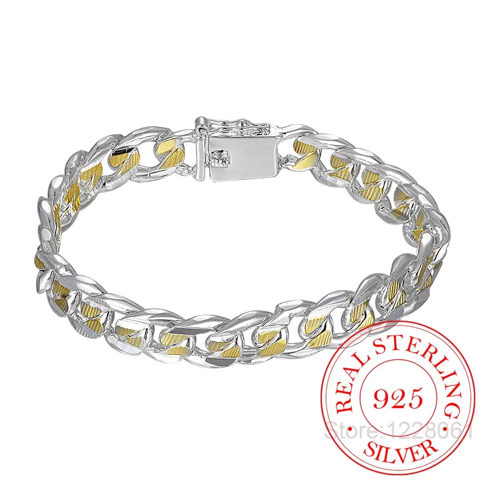 Men's Jewelry Bracelet Pulseras 925 Silver 10mm Width Thick Exquisite Fashion Silver Bracelet Women's Fine Jewelry
Men's Jewelry Bracelet Pulseras 925 Silver 10mm Width Thick Exquisite Fashion Silver Bracelet Women's Fine Jewelry
