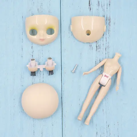 Blyth Doll Mini Accessories body,face,eyes,scalp for 10cm height doll Suitable For DIY Change Toy