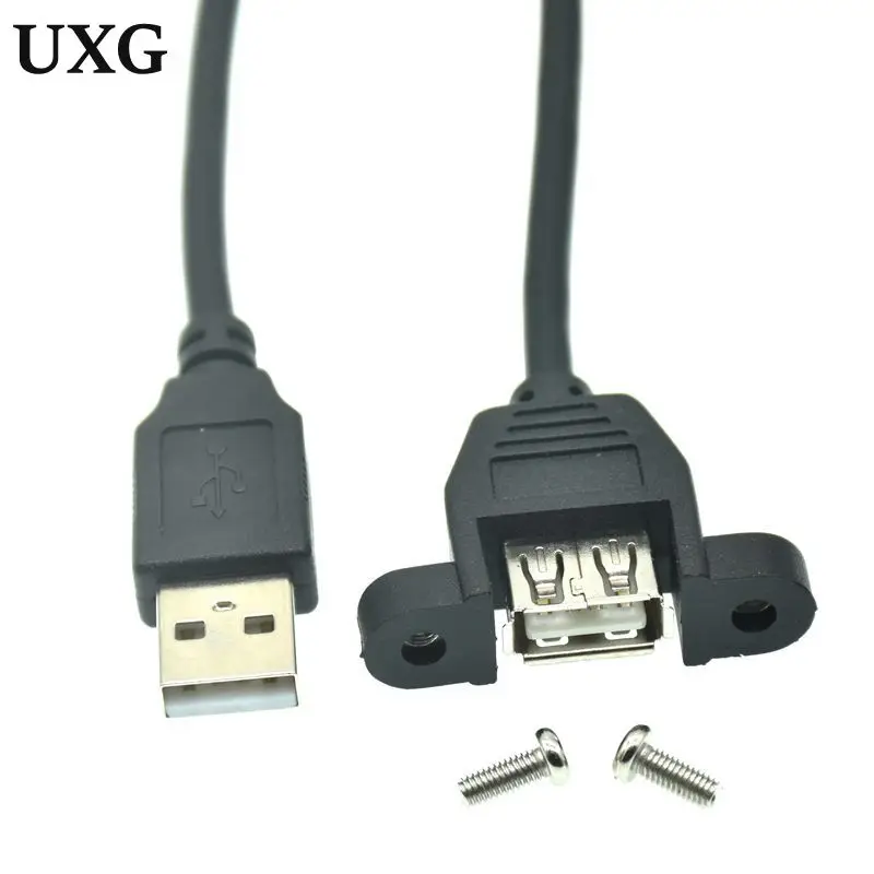 30cm 1M 5M 1.5M USB 2.0 Male to Female Extension Cable with Panel Mount Screw hole lock connector adapter connector for computer
30cm 1M 5M 1.5M USB 2.0 Male to Female Extension Cable with Panel Mount Screw hole lock connector adapter connector for computer