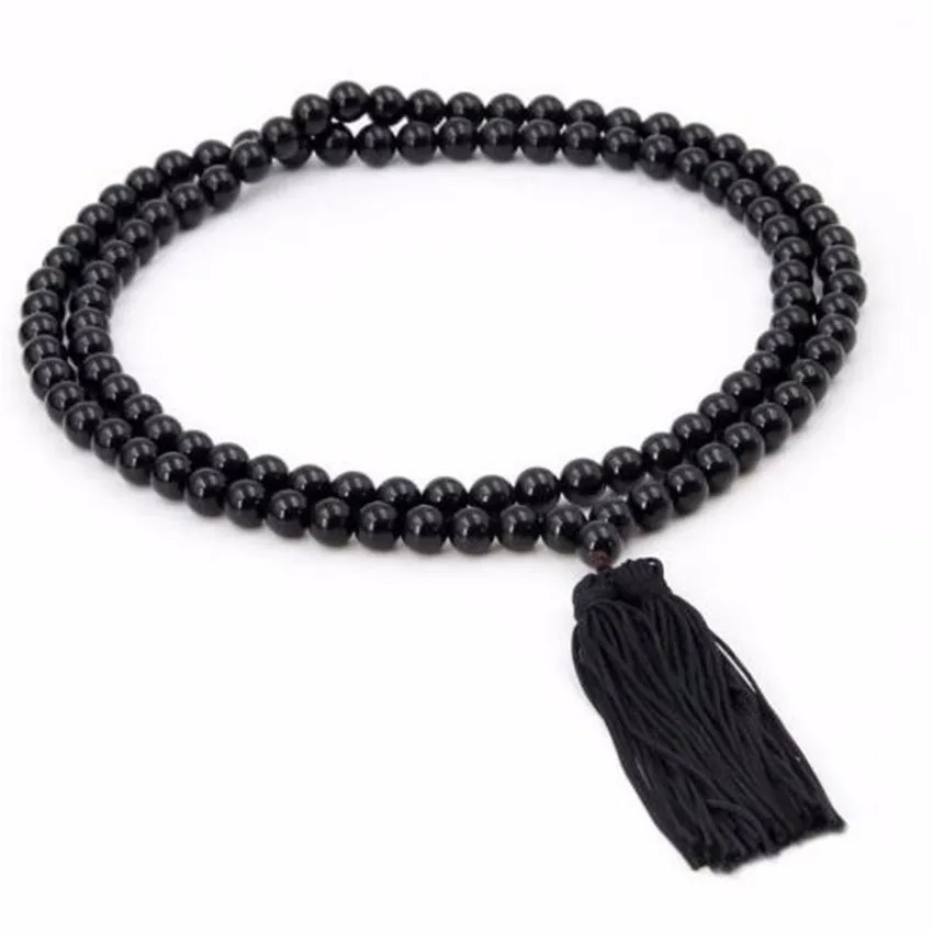 8MM Black Agate Gemstone 108 Beads Tassels Mala Necklace Lucky Handmade Chakra Sutra fengshui Wrist pray Healing Prayer Men Yoga
8MM Black Agate Gemstone 108 Beads Tassels Mala Necklace Lucky Handmade Chakra Sutra fengshui Wrist pray Healing Prayer Men Yoga