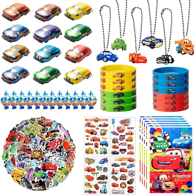 122Pcs Racing Cars Theme Party Supplies Kits Favor Bracelet Mini Car Keychain Sticker All-in-one Pack Parties Decor for Kids
122Pcs Racing Cars Theme Party Supplies Kits Favor Bracelet Mini Car Keychain Sticker All-in-one Pack Parties Decor for Kids