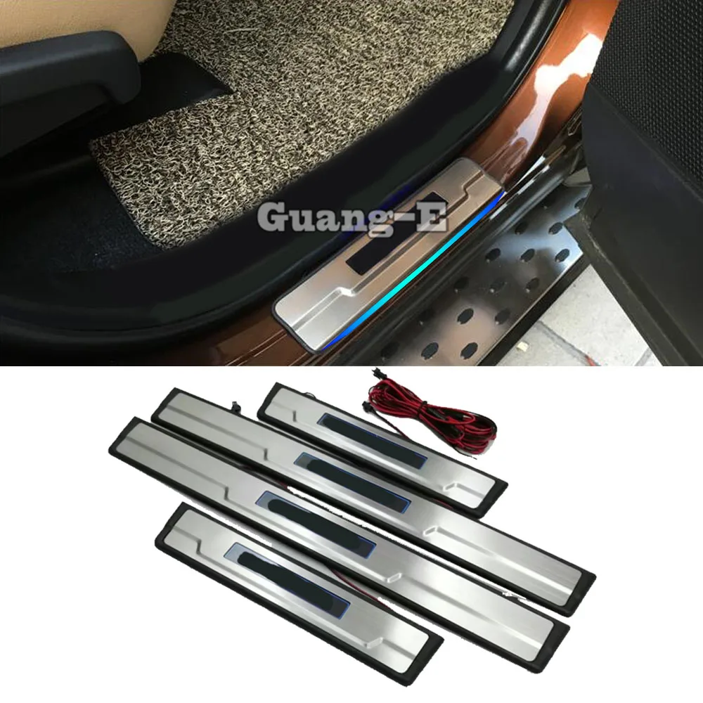 Car Styling Pedal Door Sill Scuff Plate Stick External LED Threshold Moulding 4PCs For Toyota RAV4 2014 2015 2016 2017 2018
Car Styling Pedal Door Sill Scuff Plate Stick External LED Threshold Moulding 4PCs For Toyota RAV4 2014 2015 2016 2017 2018