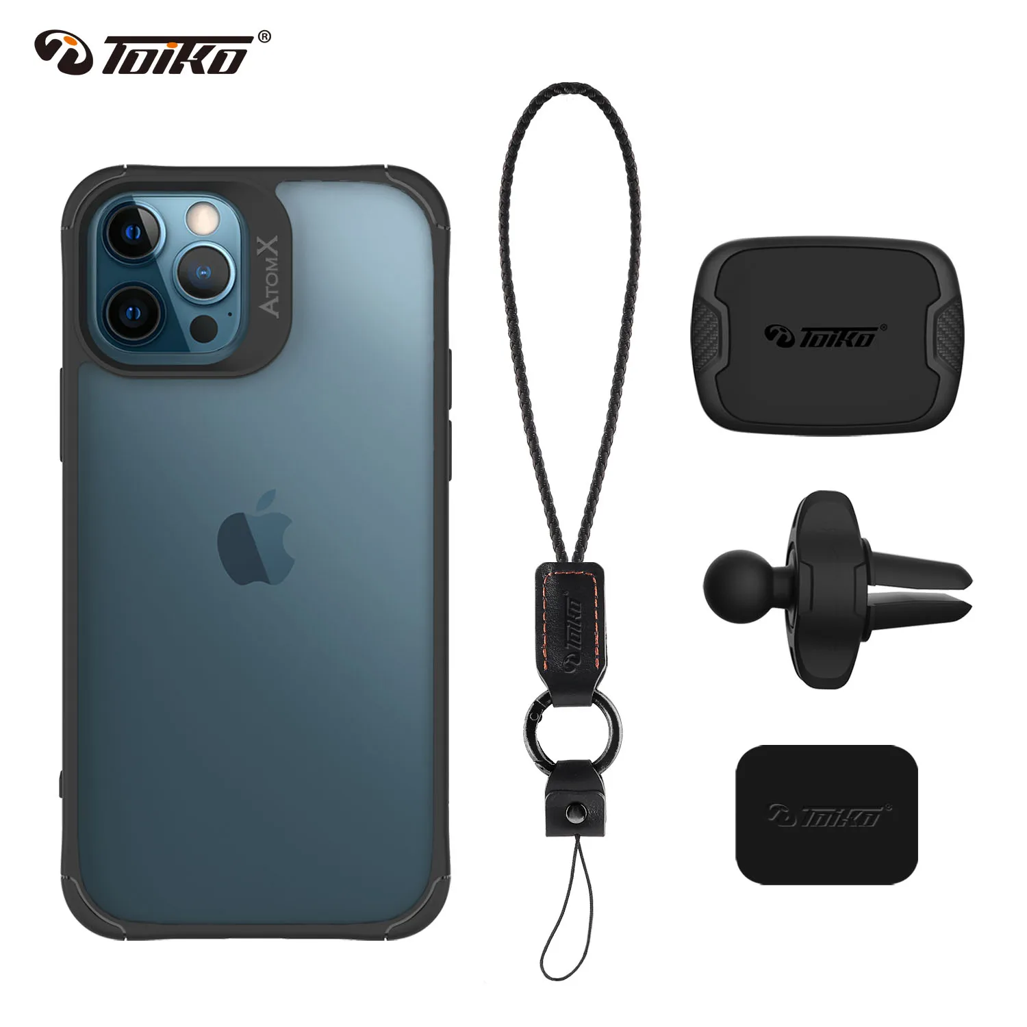 TOIKO Atom X Shockproof Phone Case Magnetic Car Holder Stand for iPhone 12 Pro Max 12 Mini Rope Cover PC TPU Bumper Shell Strap
TOIKO Atom X Shockproof Phone Case Magnetic Car Holder Stand for iPhone 12 Pro Max 12 Mini Rope Cover PC TPU Bumper Shell Strap