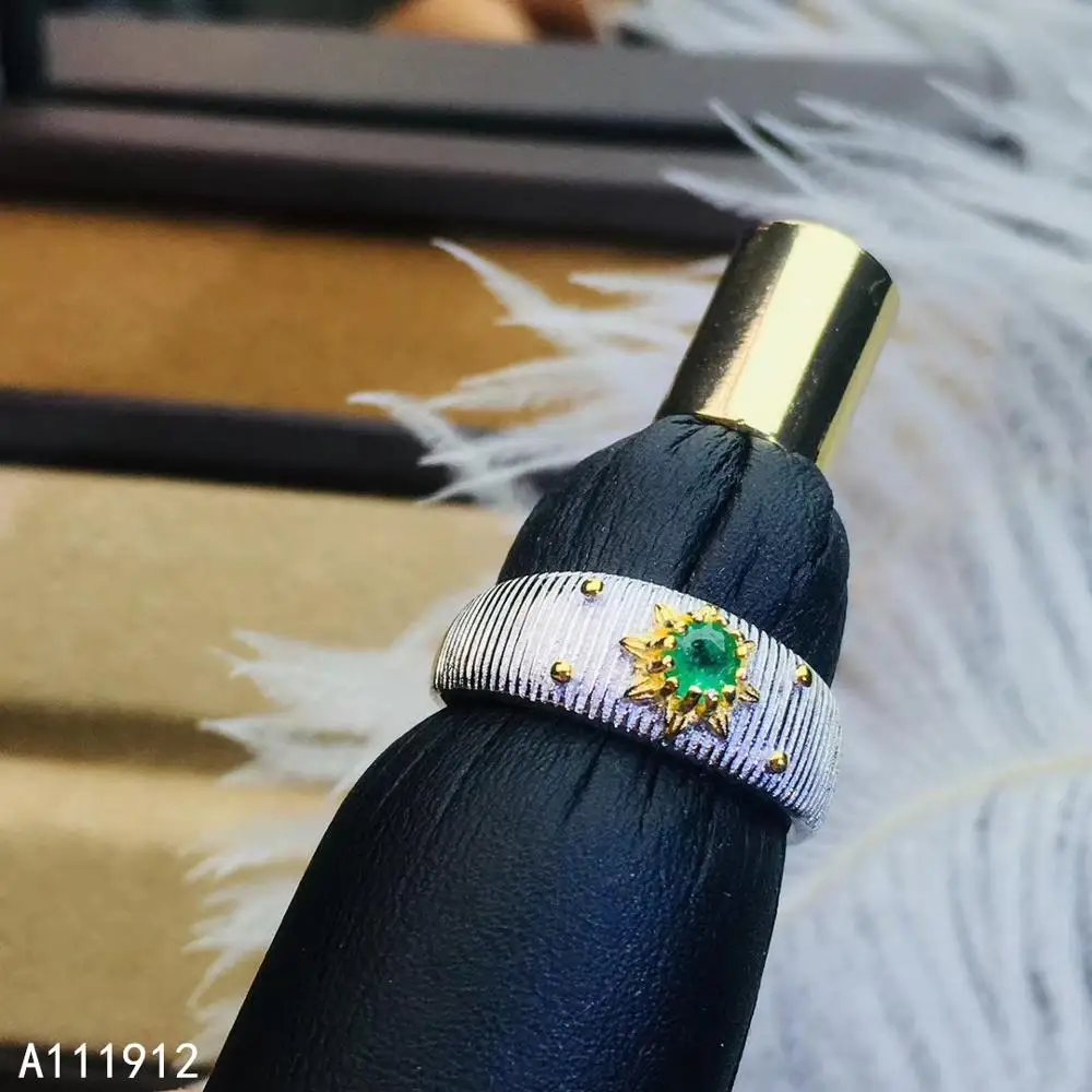 KJJEAXCMY fine jewelry natural Emerald 925 sterling silver new adjustable gemstone women men ring support test popular classic
KJJEAXCMY fine jewelry natural Emerald 925 sterling silver new adjustable gemstone women men ring support test popular classic