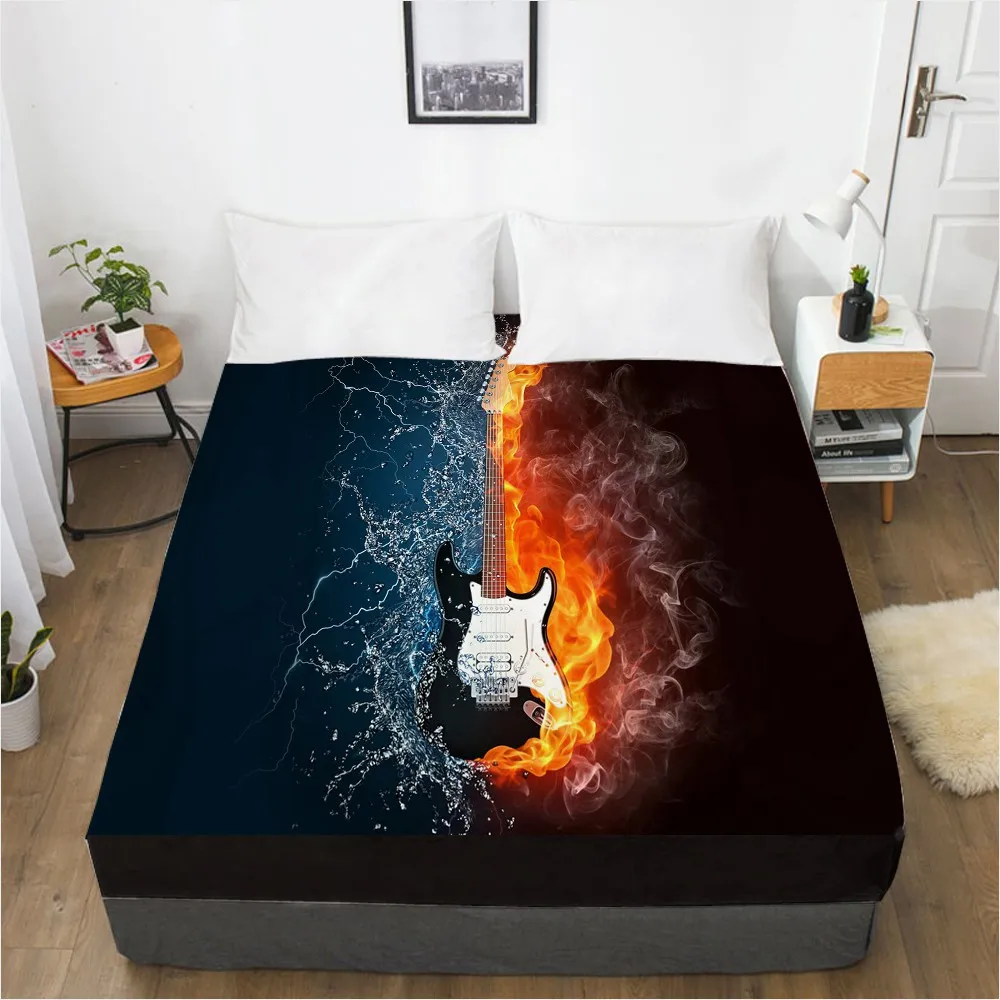 1PCS 3D Printed Music Electric Guitar Soft Fitted sheet With Elastic Band solid Bed Sheet Cover-Wrinkle Abrasion Resistant Sheet
1PCS 3D Printed Music Electric Guitar Soft Fitted sheet With Elastic Band solid Bed Sheet Cover-Wrinkle Abrasion Resistant Sheet