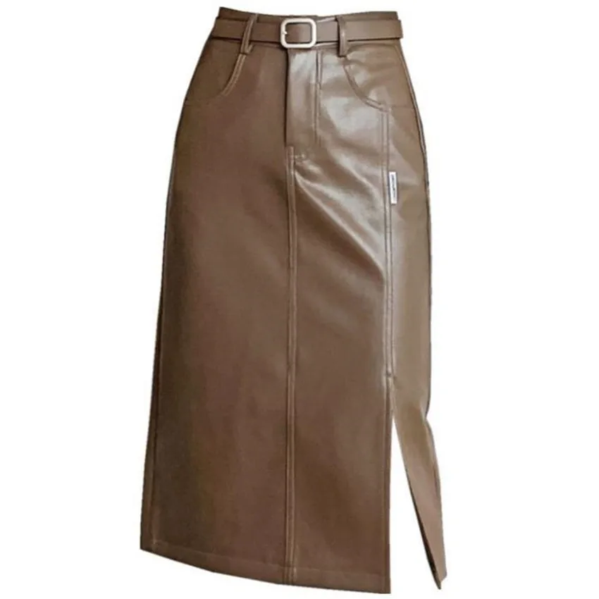 Split bag hip pu leather skirt autumn 2022 new women a-line mid-length high-waist one-step skirt
Split bag hip pu leather skirt autumn 2022 new women a-line mid-length high-waist one-step skirt