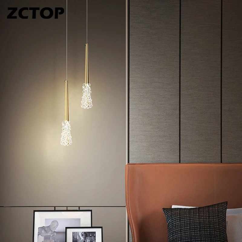 Modern Led Copper Chandeliers Bedroom Hotel Bar Decor Hanging Lighting Fixtures Crystal Bedside Lights Indoor Lighting Fixtures
Modern Led Copper Chandeliers Bedroom Hotel Bar Decor Hanging Lighting Fixtures Crystal Bedside Lights Indoor Lighting Fixtures