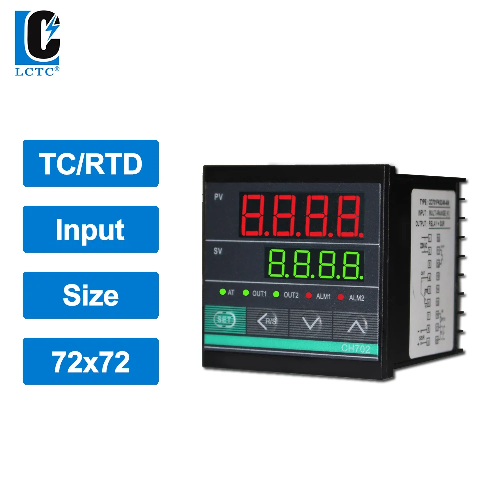 TC/RTD input CH702 72x72mm SSR/Relay/4-20mA/0-10V output RKC Industrial intelligent PID temperature controller
TC/RTD input CH702 72x72mm SSR/Relay/4-20mA/0-10V output RKC Industrial intelligent PID temperature controller