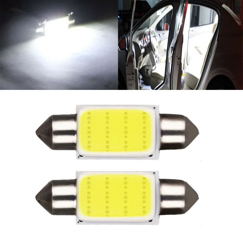 2Pcs COB 39mm LED Light 12V Car White Festoon Auto Car Interior Reading Plate Light Roof Ceiling Lamp Bulbs Decor Accessories
2Pcs COB 39mm LED Light 12V Car White Festoon Auto Car Interior Reading Plate Light Roof Ceiling Lamp Bulbs Decor Accessories