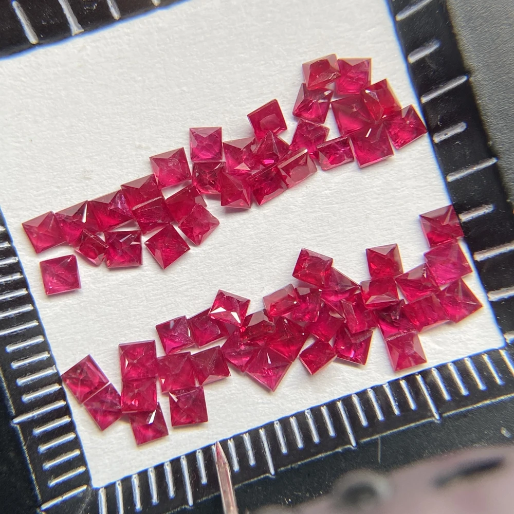 Meisidian A Quality Princess Cut 1.9x1.9mm 100% African Pigeon Blood Red Natural Ruby Stone
Meisidian A Quality Princess Cut 1.9x1.9mm 100% African Pigeon Blood Red Natural Ruby Stone