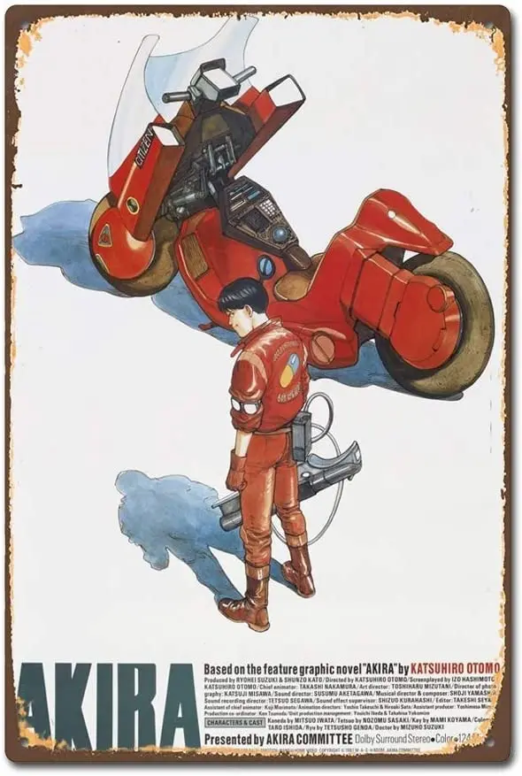 Akira Japanese Anime Manga Film Retro Metal Tin Sign Plaque Poster Wall Decor Art Shabby Chic Gift
Akira Japanese Anime Manga Film Retro Metal Tin Sign Plaque Poster Wall Decor Art Shabby Chic Gift