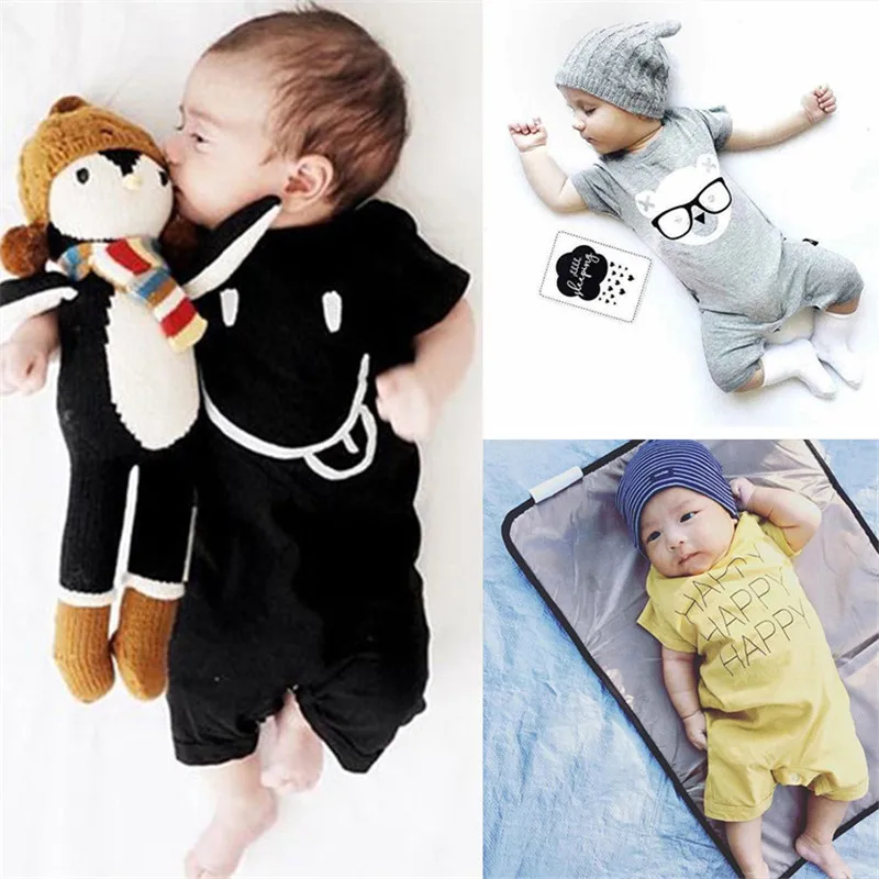 Print Baby Boys Rompers Short Sleeve Summer Clothes Newborn Cotton Bodysuit Infant One-piece Pijama Shortalls
Print Baby Boys Rompers Short Sleeve Summer Clothes Newborn Cotton Bodysuit Infant One-piece Pijama Shortalls