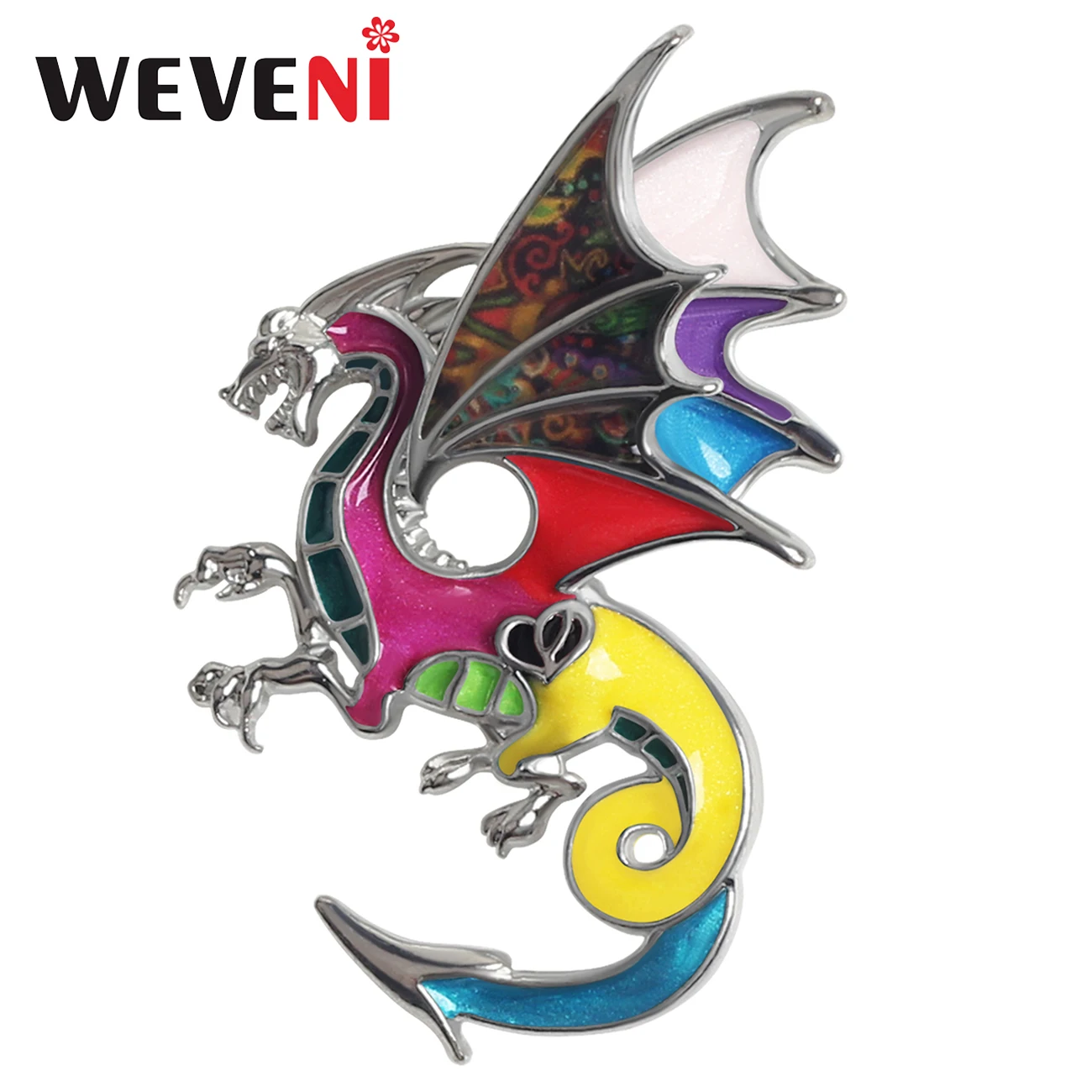 WEVENI Enamel Alloy Mental Floral Cute Dinosaur Long Dragon Brooches Big Pin Fashion Scarf Jewelry For Women Teens Charm Gifts
WEVENI Enamel Alloy Mental Floral Cute Dinosaur Long Dragon Brooches Big Pin Fashion Scarf Jewelry For Women Teens Charm Gifts