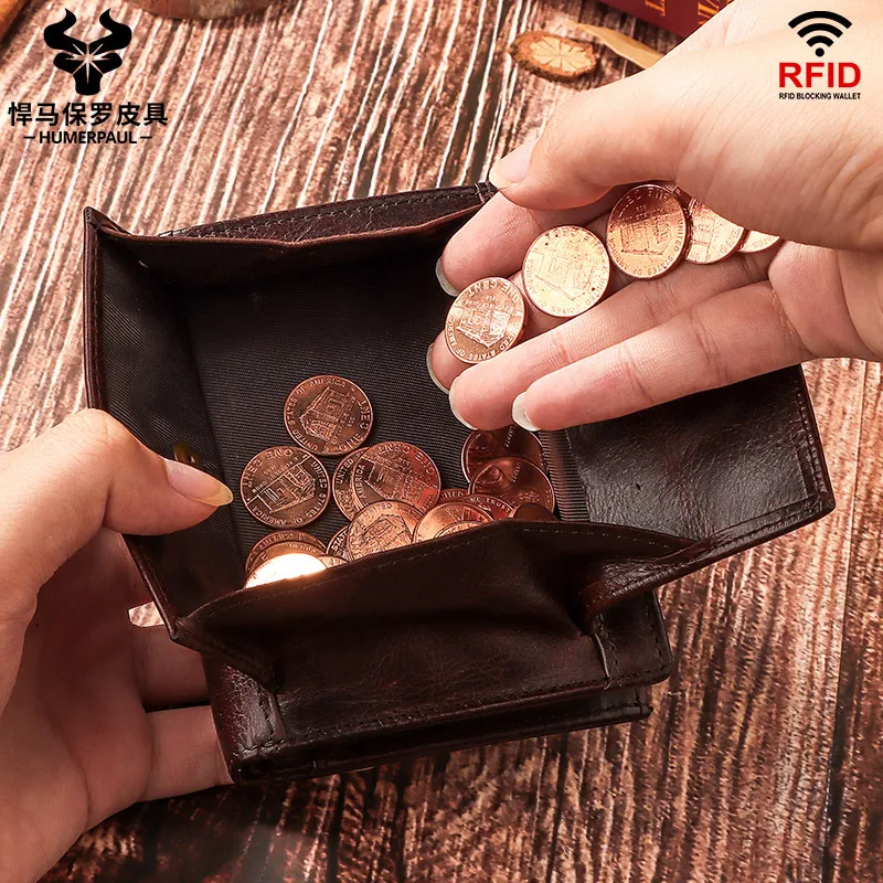 New Style Men's Leather Coin Purse RFID Men's Wallet Retro Double Zipper Multifunctional Wallet
New Style Men's Leather Coin Purse RFID Men's Wallet Retro Double Zipper Multifunctional Wallet
