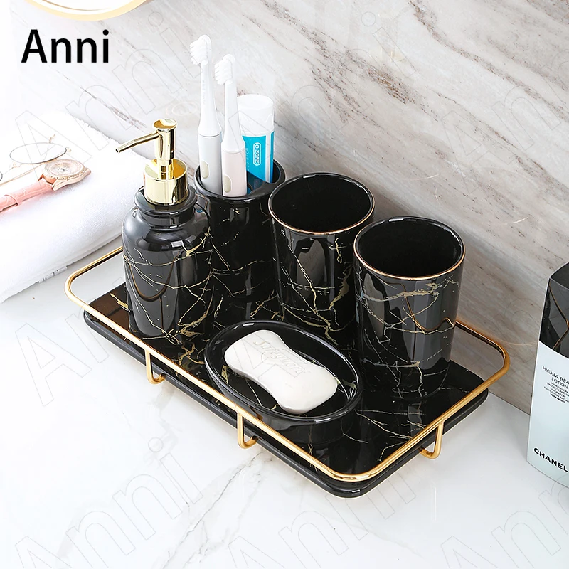 Creativity Marble Texture Ceramic Shower Accessories European Five Piece Set Bathroom Toiletries Household Bathroom Decoration
Creativity Marble Texture Ceramic Shower Accessories European Five Piece Set Bathroom Toiletries Household Bathroom Decoration