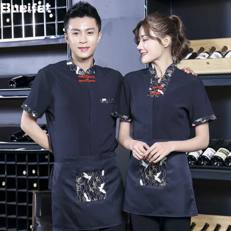 Hotel Restaurant Waiter Overalls Men and Women Hot Pot Shop Workwear Summer Fast-food Waiter Uniforms Catering Chef Jacket
Hotel Restaurant Waiter Overalls Men and Women Hot Pot Shop Workwear Summer Fast-food Waiter Uniforms Catering Chef Jacket