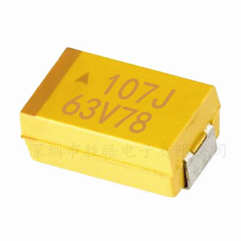 10 шт., Танталовый электролитический конденсатор типа A 3216 мкФ 100 V 6V3 6,3 107J SMD
10 шт., Танталовый электролитический конденсатор типа A 3216 мкФ 100 V 6V3 6,3 107J SMD