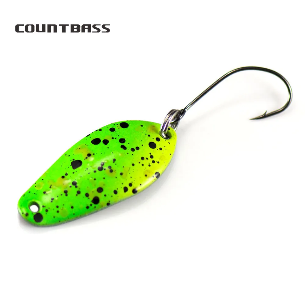 Countbass Casting Spoon Salmon Trout Bass Fishing Lures Size 30x13.5mm, 2.9g 7/64oz
Countbass Casting Spoon Salmon Trout Bass Fishing Lures Size 30x13.5mm, 2.9g 7/64oz