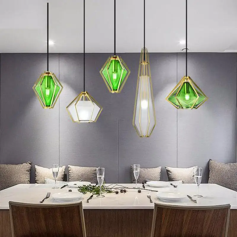 1 pc Glass Diamond pendant Light for Home Restaurant Bar lighting Green pendant lamp wedding lighting Mini E14 Led children lamp
1 pc Glass Diamond pendant Light for Home Restaurant Bar lighting Green pendant lamp wedding lighting Mini E14 Led children lamp