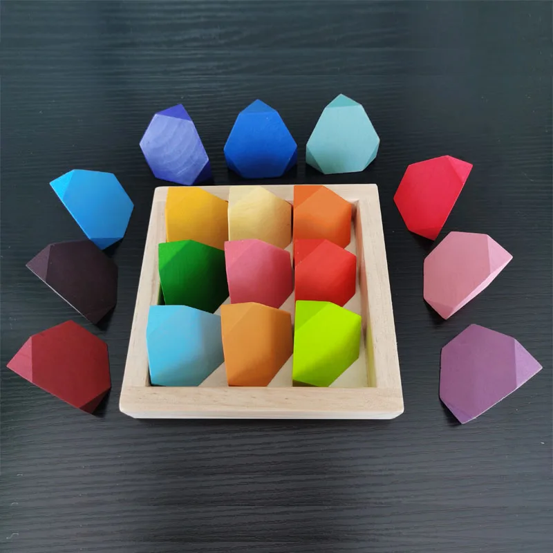 18pcs Corner Stone Color Wooden Flower Bricks Rainbow Wooden Balancing Blocks Creative Stackable Open-ended Educational Toy
18pcs Corner Stone Color Wooden Flower Bricks Rainbow Wooden Balancing Blocks Creative Stackable Open-ended Educational Toy