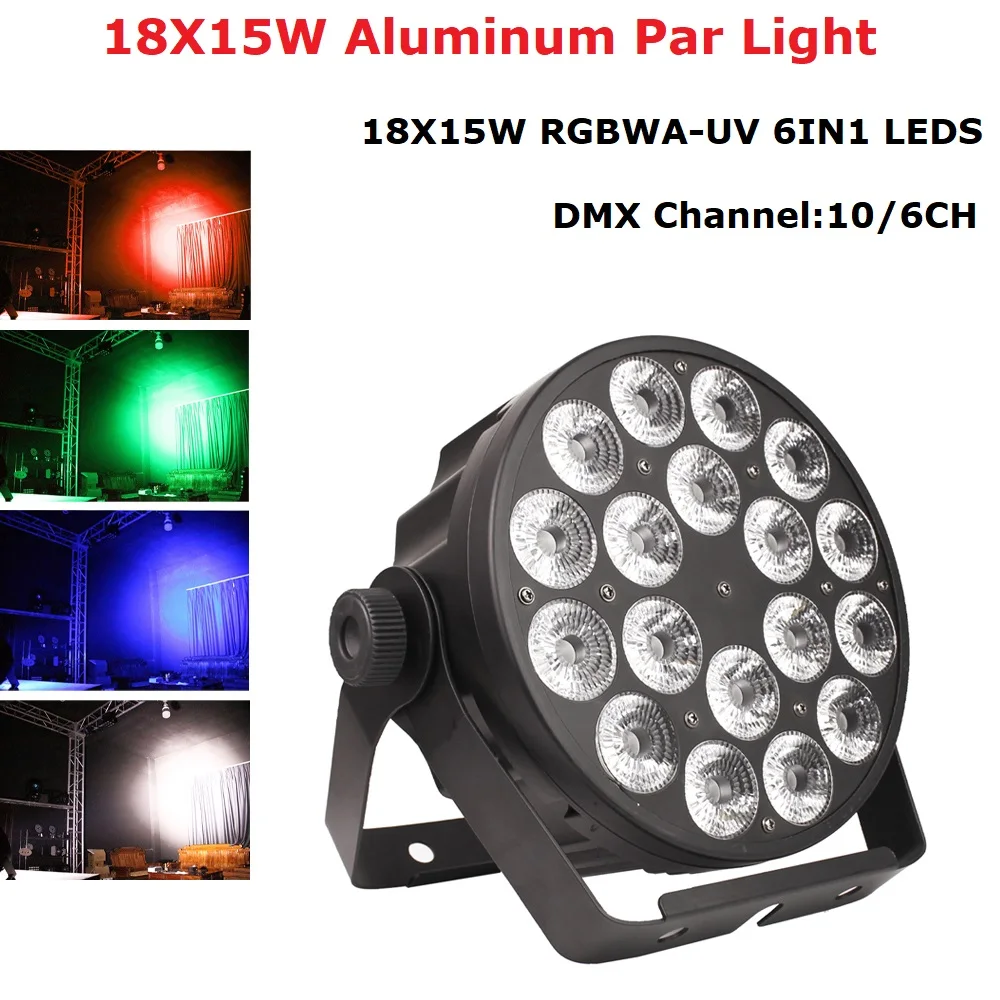 LED Par Lights 18X15W RGBWA-UV Par Lights Aluminum Wash Disco Light DMX Controller Effect For Small Party KTV Stage Lighting
LED Par Lights 18X15W RGBWA-UV Par Lights Aluminum Wash Disco Light DMX Controller Effect For Small Party KTV Stage Lighting