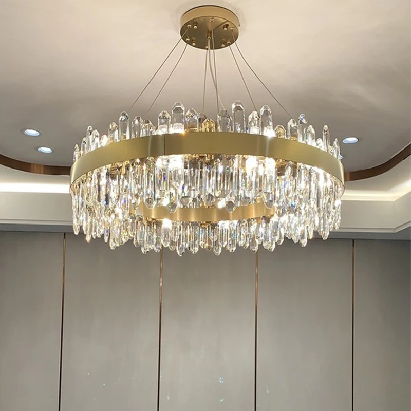 Lighting Luxury Living Room Lamp Crystal Chandelier Simple Modern Bedroom Dining Light Kitchen Home Decoration Pendant Lights
Lighting Luxury Living Room Lamp Crystal Chandelier Simple Modern Bedroom Dining Light Kitchen Home Decoration Pendant Lights