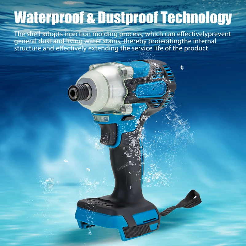 520N.M Brushless Cordless Electric Impact Driver Screwdriver Driver Wrench Power Tools with LED Light For Makita 18V Battery
520N.M Brushless Cordless Electric Impact Driver Screwdriver Driver Wrench Power Tools with LED Light For Makita 18V Battery
