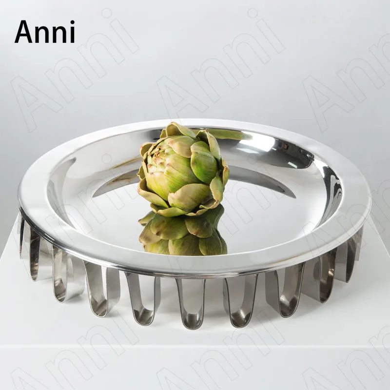 European Modern Silver Metal Trays Decorative Wave Shape Coffee Table Desktop Fruit Snacks Plates Home Living Room Decoration
European Modern Silver Metal Trays Decorative Wave Shape Coffee Table Desktop Fruit Snacks Plates Home Living Room Decoration