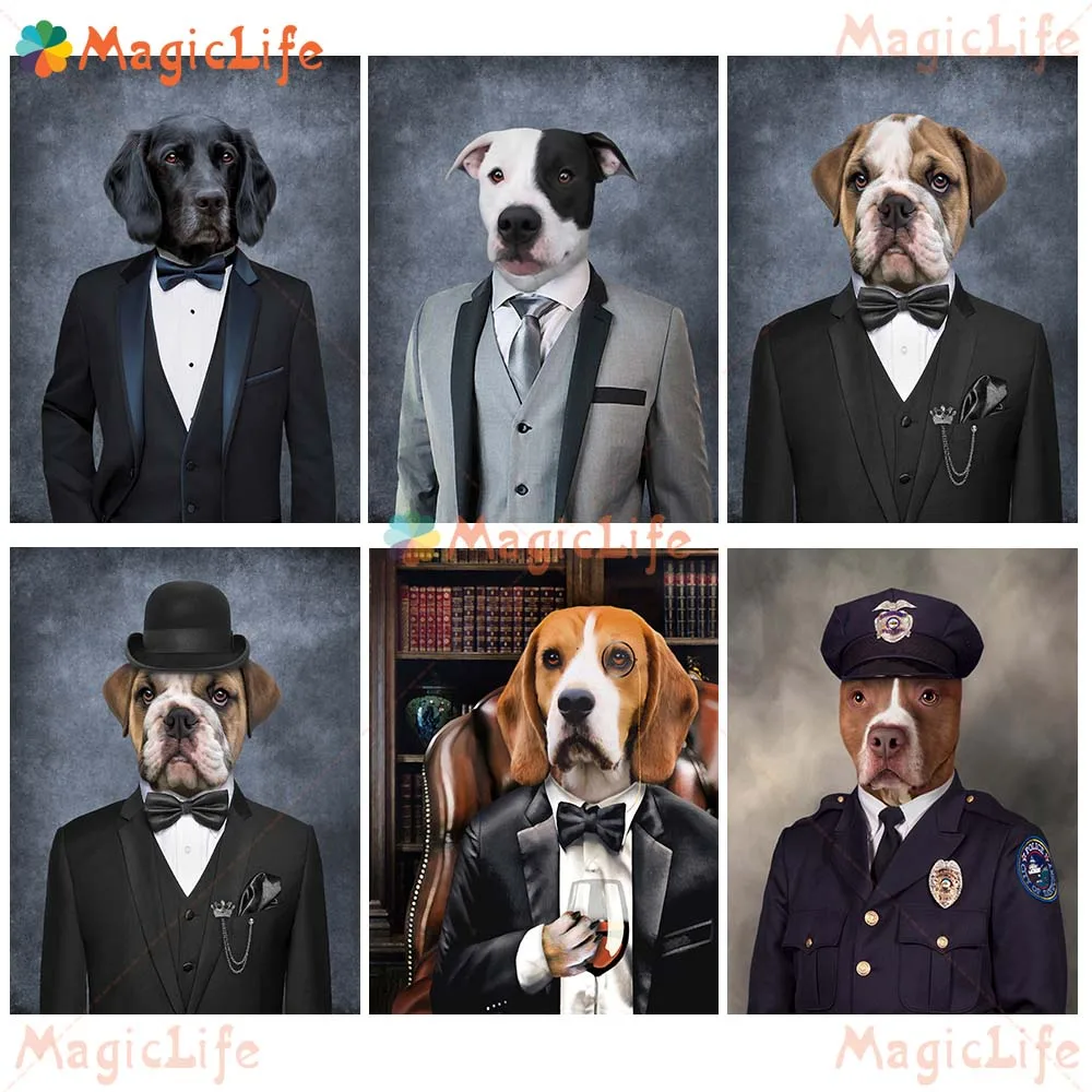 Funny Pet Dog Vintage Gentleman Animal Wall Pictures For Living Room Decor Nordic Poster Wall Art Canvas Painting Unframed
Funny Pet Dog Vintage Gentleman Animal Wall Pictures For Living Room Decor Nordic Poster Wall Art Canvas Painting Unframed