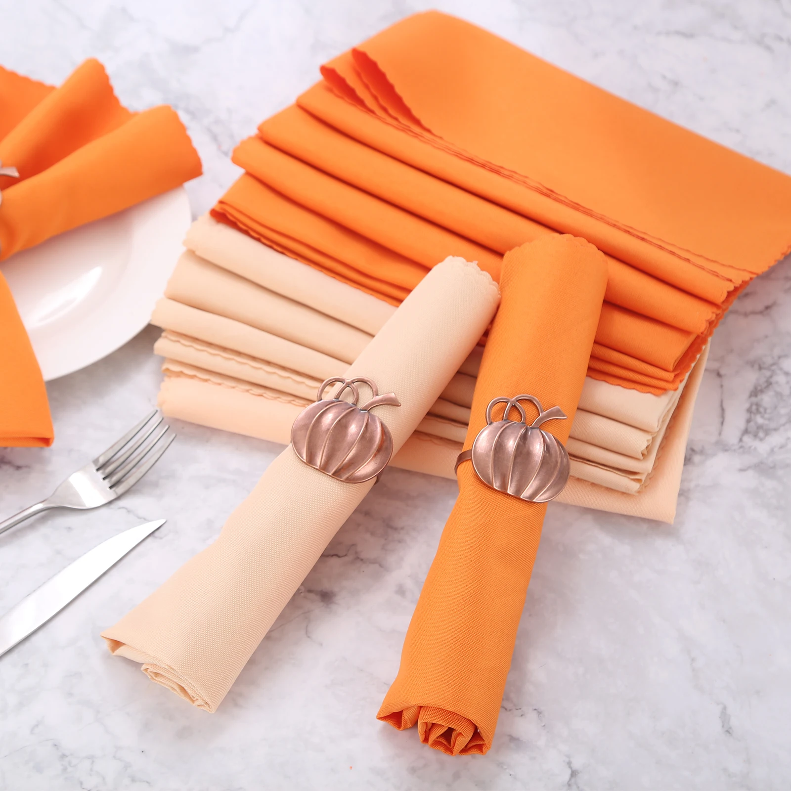 6Pcs Cloth Napkins Plain Fabric Material Napkins Serviettes Polyester Machine Washable 48x48cm for Dinner Party Festival Wedding
6Pcs Cloth Napkins Plain Fabric Material Napkins Serviettes Polyester Machine Washable 48x48cm for Dinner Party Festival Wedding