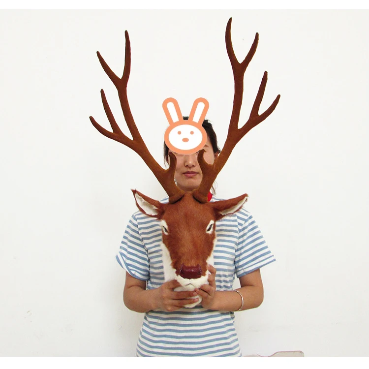 Simulation deer head simulation animal head genuine leather deer head wall hanging wall decoration wall decoration
Simulation deer head simulation animal head genuine leather deer head wall hanging wall decoration wall decoration