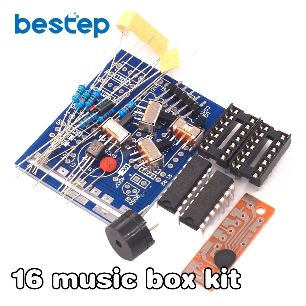 16 Music Box 16 Sound Box BOX-16 16-Tone Box Electronic Module DIY Kit DIY Parts Components Accessory Kits Board
16 Music Box 16 Sound Box BOX-16 16-Tone Box Electronic Module DIY Kit DIY Parts Components Accessory Kits Board