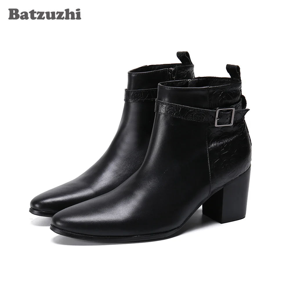 Batzuzhi Japanese Type Men Boots 7.5 Heels High Increased Soft Leather Boots Men for Men Wedding&Party botas hombre, Sizes 38-46
Batzuzhi Japanese Type Men Boots 7.5 Heels High Increased Soft Leather Boots Men for Men Wedding&Party botas hombre, Sizes 38-46