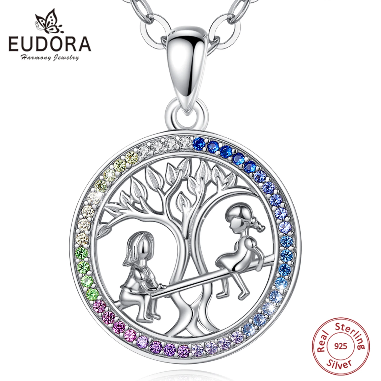 Eudora Real 925 Sterling Sisters of the Tree of Life Pendant Necklace Friendship Fashion Fina Jewelry birthday Gift for Girl 663
Eudora Real 925 Sterling Sisters of the Tree of Life Pendant Necklace Friendship Fashion Fina Jewelry birthday Gift for Girl 663